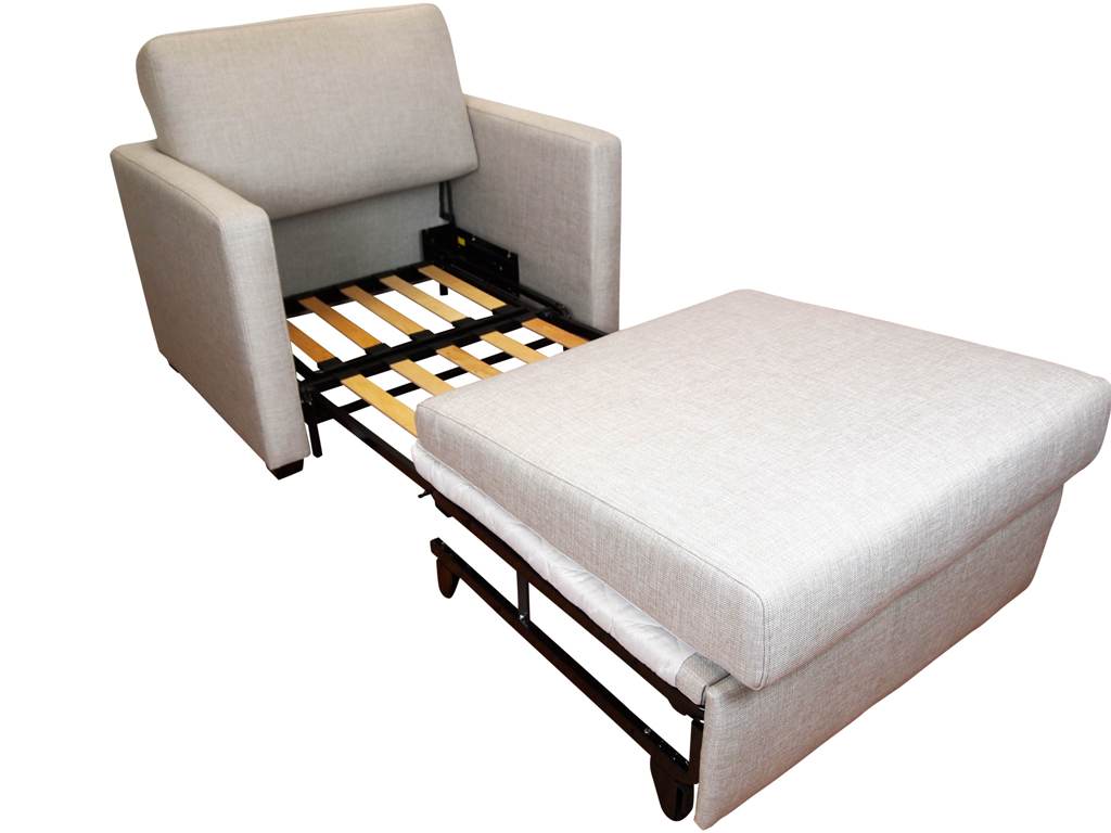 Chair Sofabed With Timber Slats - Sofa Bed Specialists