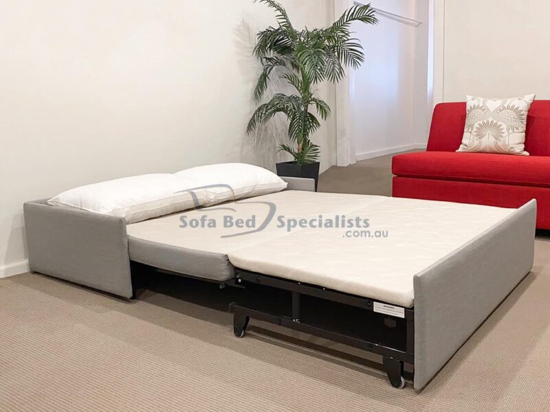 Ottoman with Timber Slats in Loft Silver