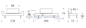 Zeal Styletto Daybed Measurements