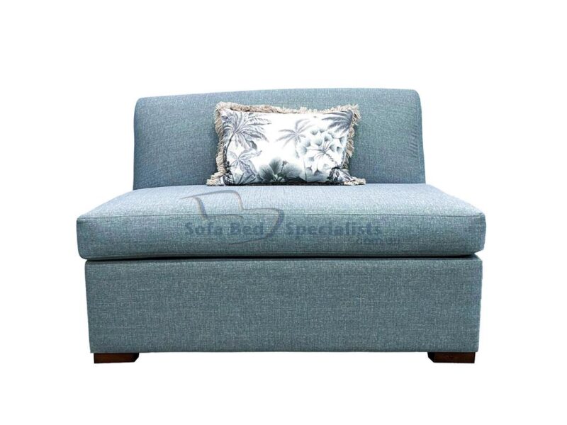 Brisbane Single Armless Sofabed Madrid Kingfisher