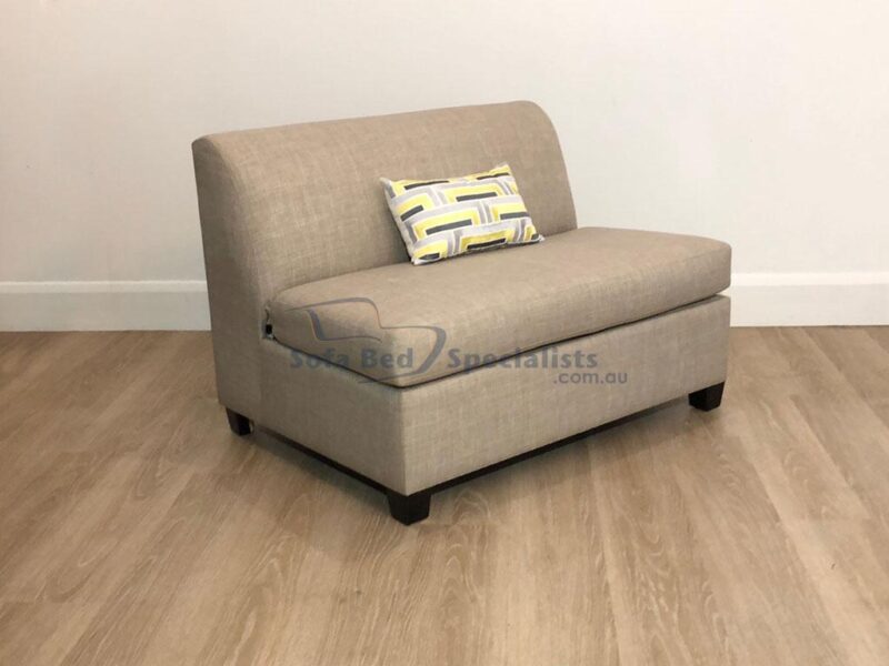 Brisbane Single Armless Sofabed Profile Luna Linen e7