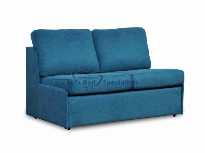 Armless Sofa Bed with Timber Slats in Daze Lake
