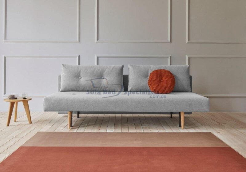 Recast Sofa Bed with Light Styletto Legs in 590 Micro Check Grey