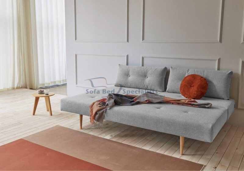 Recast Sofa Bed with Light Styletto Legs in 590 Micro Check Grey