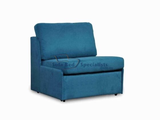 Single Armless Sofa Bed Timber Slats in Daze Lake