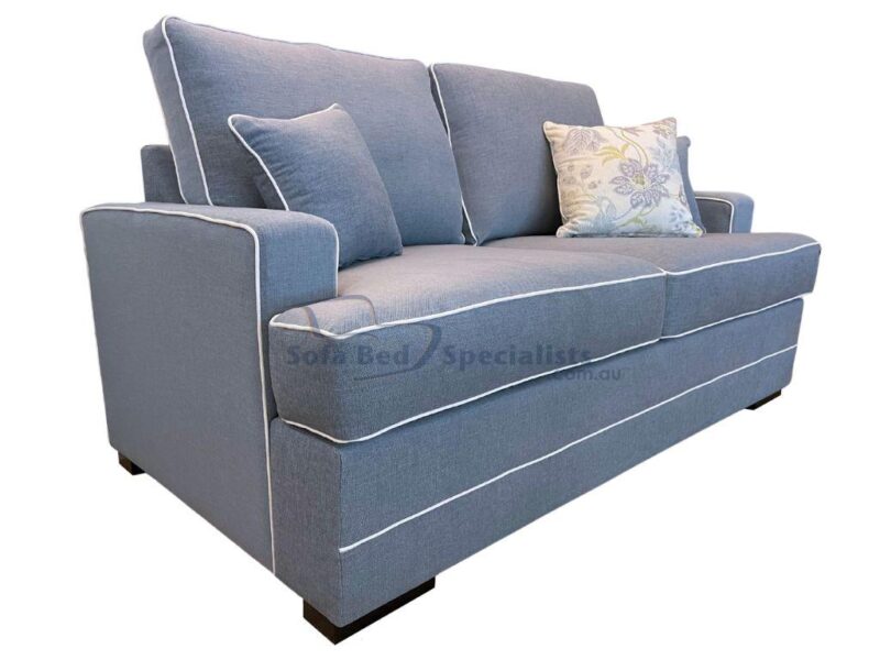 Melissa 2.5 seater double Zepel Fibreguard Perfecto River Off White Piping e2