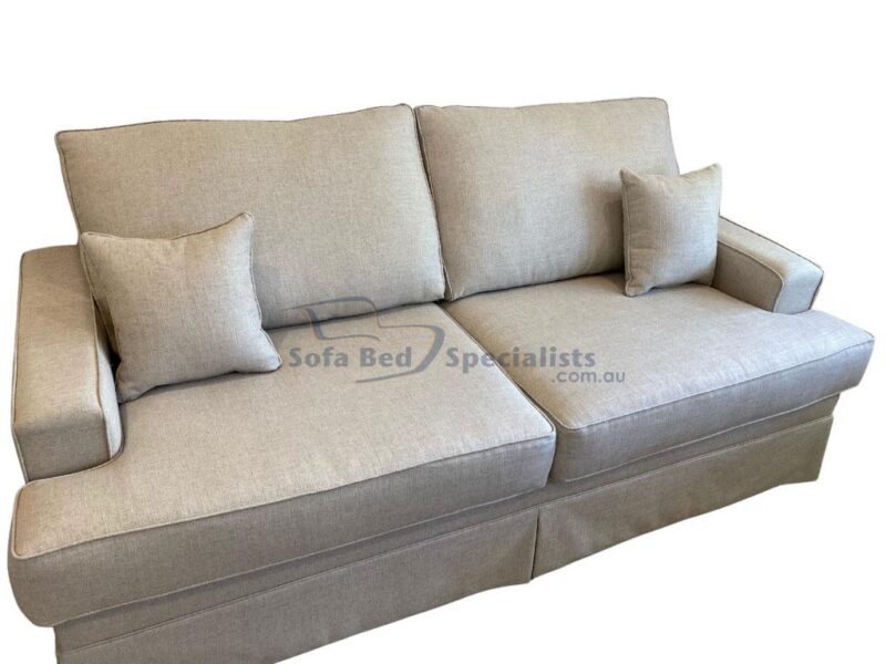 Melissa 3 Seater Sofa Bed with skirt warwick husk marble