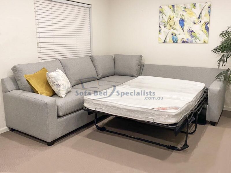 Mosman Square Arm Modular Sofabed Zepel Fibreguard Dynamo Shale Mechanism e6