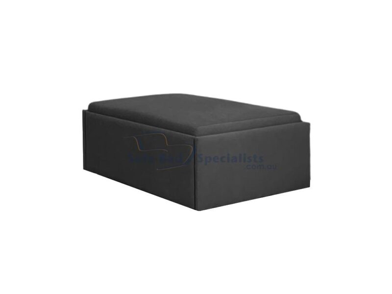Ottoman with timber slats single loft graphite