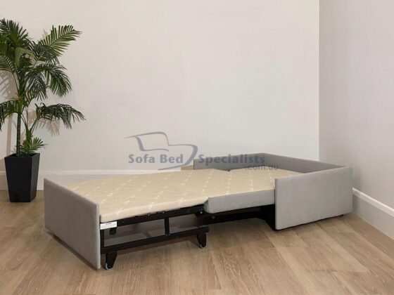 Ottoman with timber slats single loft silver e3