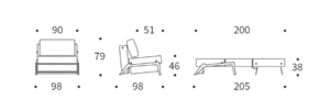 Cubed Single Chair measurements