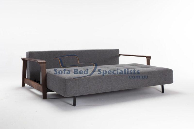 Ran Queen Size Sofa Bed in 563 Twist Charcoal