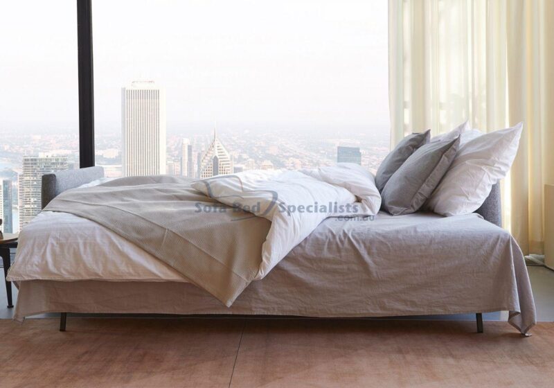 Sydney Storage with Arms Sofa Bed Tripi in 565 Twist Granite