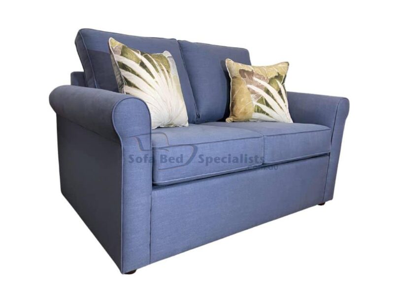 London 2 Seater Single Sofa Bed James Dunlop FibreGuard Keystone Navy e2
