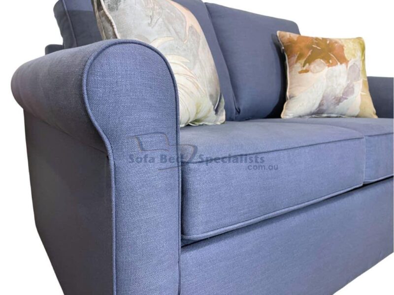London 2 Seater Single Sofa Bed James Dunlop FibreGuard Keystone Navy e3
