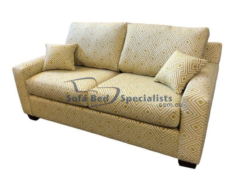 Mosman Square Arm Sofa Bed in Zepel Lucci Gold