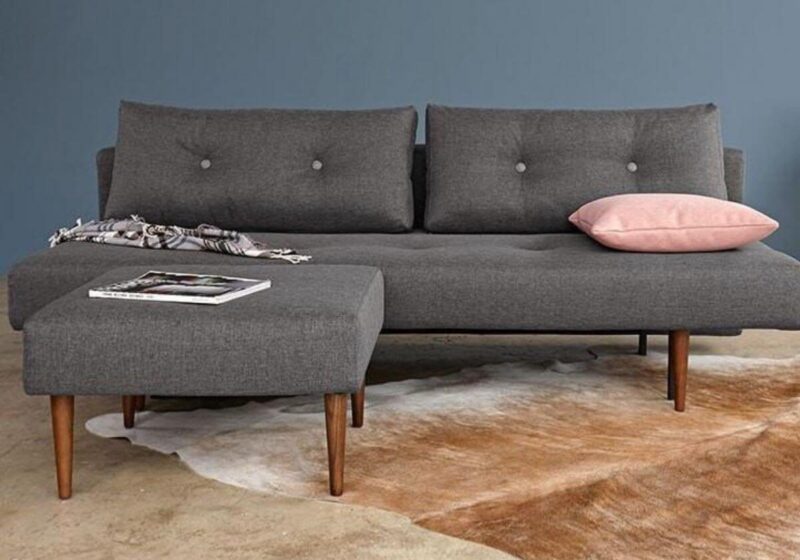 Recast Plus Ottoman Dark Styletto Legs