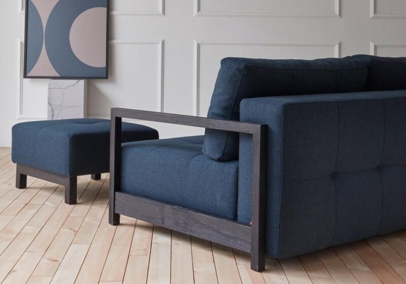 Sophia Ottoman in 528 Dance Mixed Dark Blue