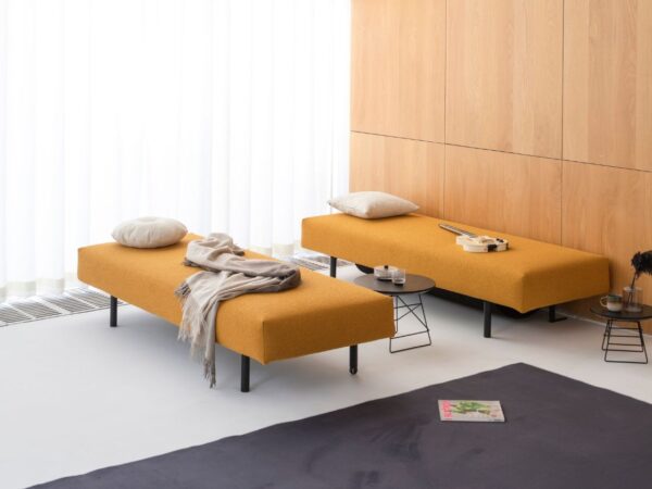 Melbourne Split Sofabed Innovation Living 536 Boucle Ochre e4