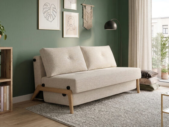 Cubed 140 Wood Sofa Bed Ivory
