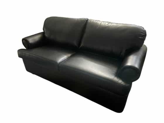 Angus Leather Sofabed wortley settler black leather