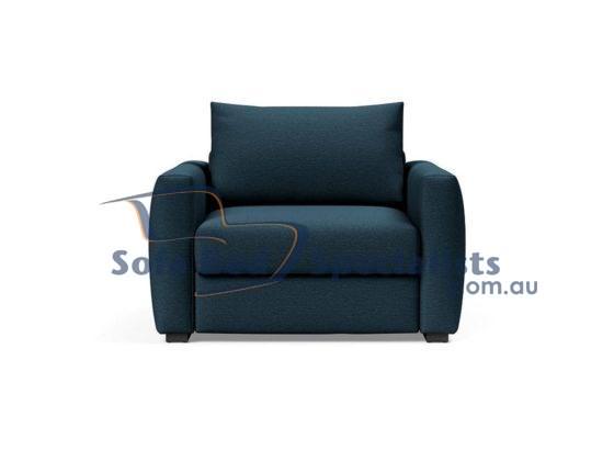 Cosial Chair Single Sofabed 580 Argus Navy Blue e1
