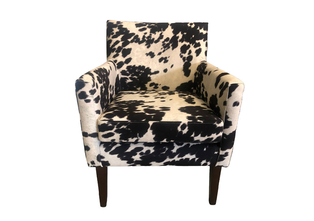 Warwick Cowgrain Black fabric on Denton Chair
