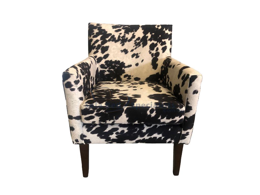 Warwick Cowgrain Black fabric on Denton Chair