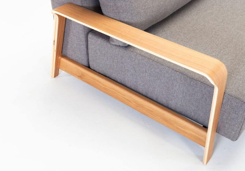 Ran Dual Queen Sofa Bed 521 Dance Mixed Grey sleek oak arms