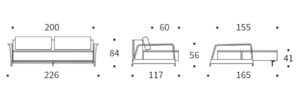 Ran Dual Queen Sofa Bed Measurements