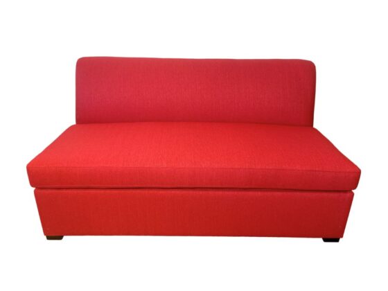 Brisbane Armless Double Sofabed Profile Delight Crimson fabric