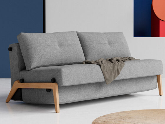 cubed queen sofa bed wood legs closed 2