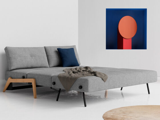 cubed queen sofa bed wood legs open 1